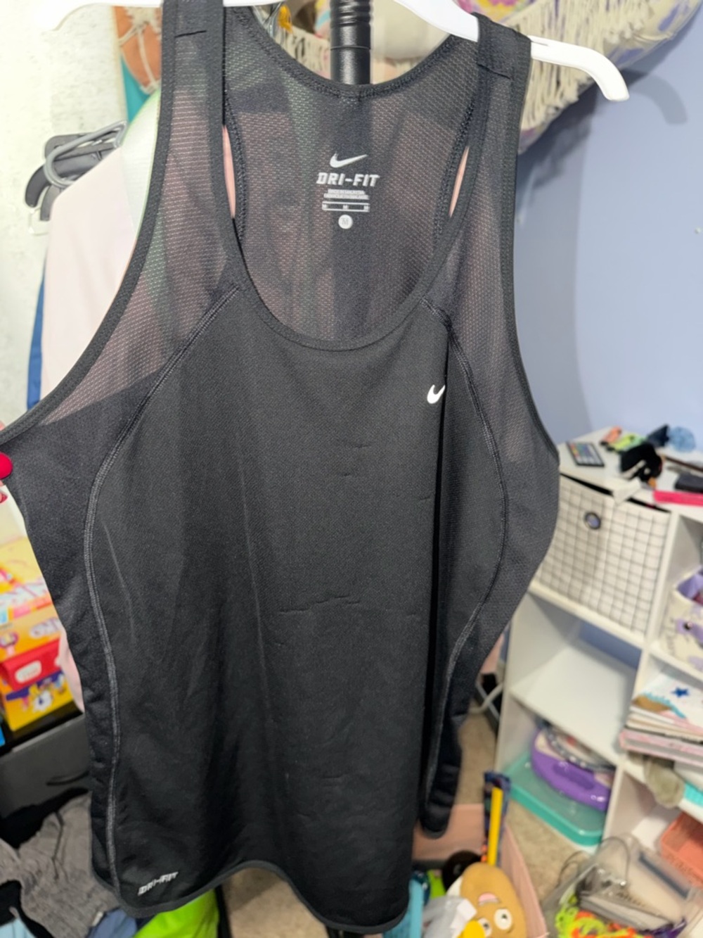 Nike Black Dri-FIT Mesh Racerback Tank